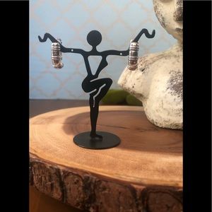 Sterling Silver Hinged Clasped Pierced Earrings